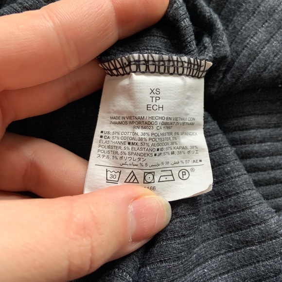 Dark grey knit pencil skirt - Picture 5 of 6